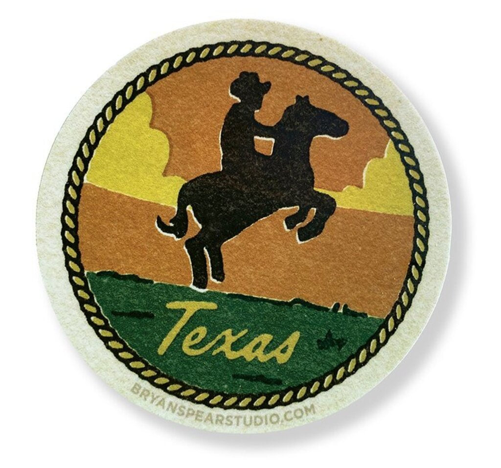 Cowboy Sunset Sticker
