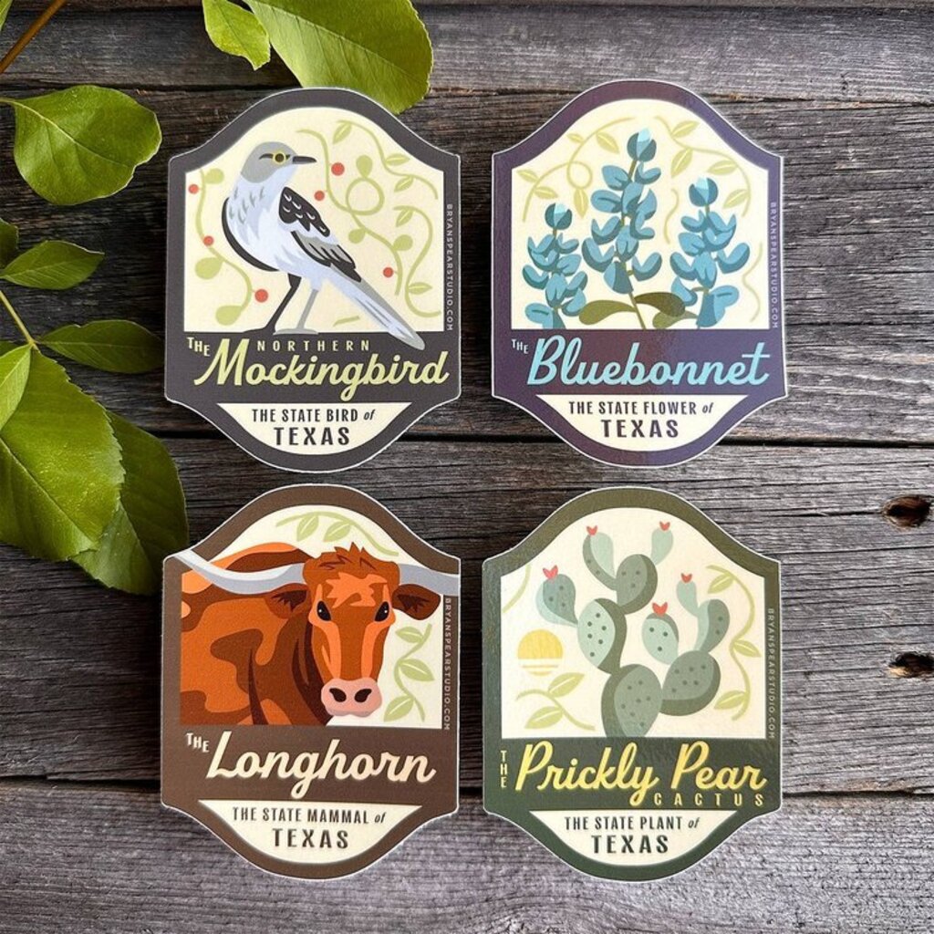 Texas Symbols: Prickly Pear Sticker