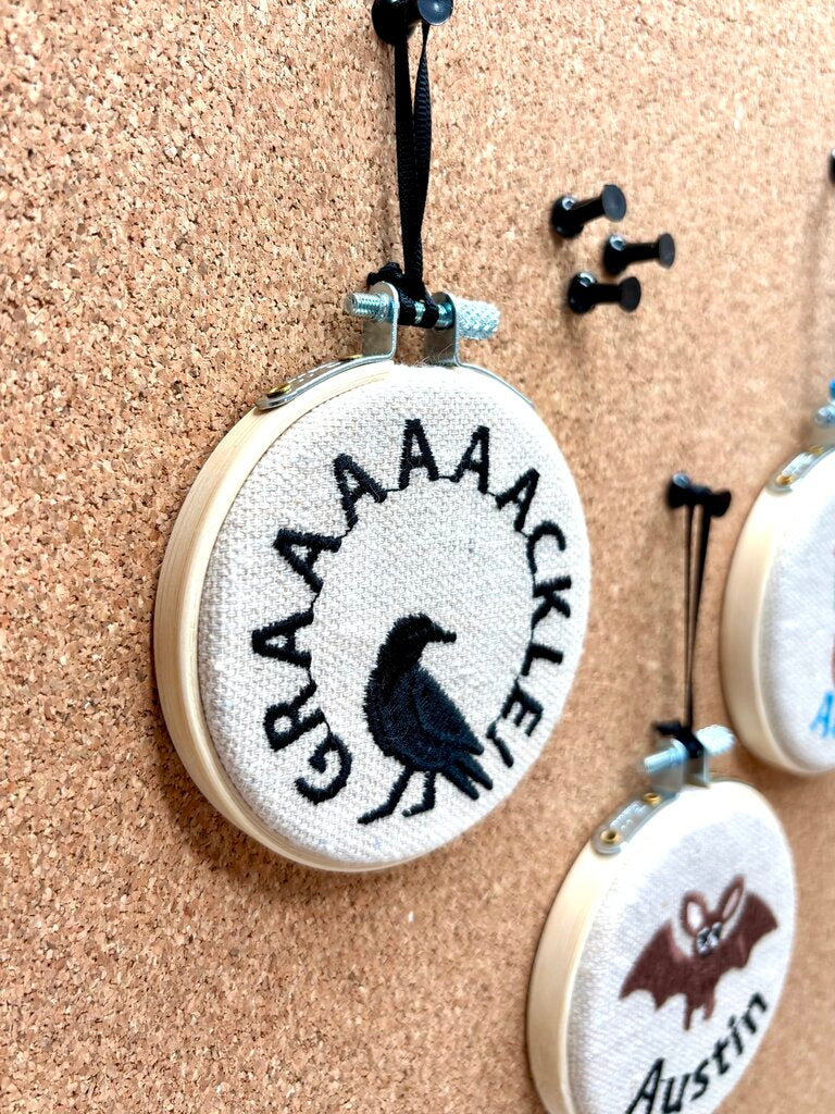 Grackle Embroidered Hoop