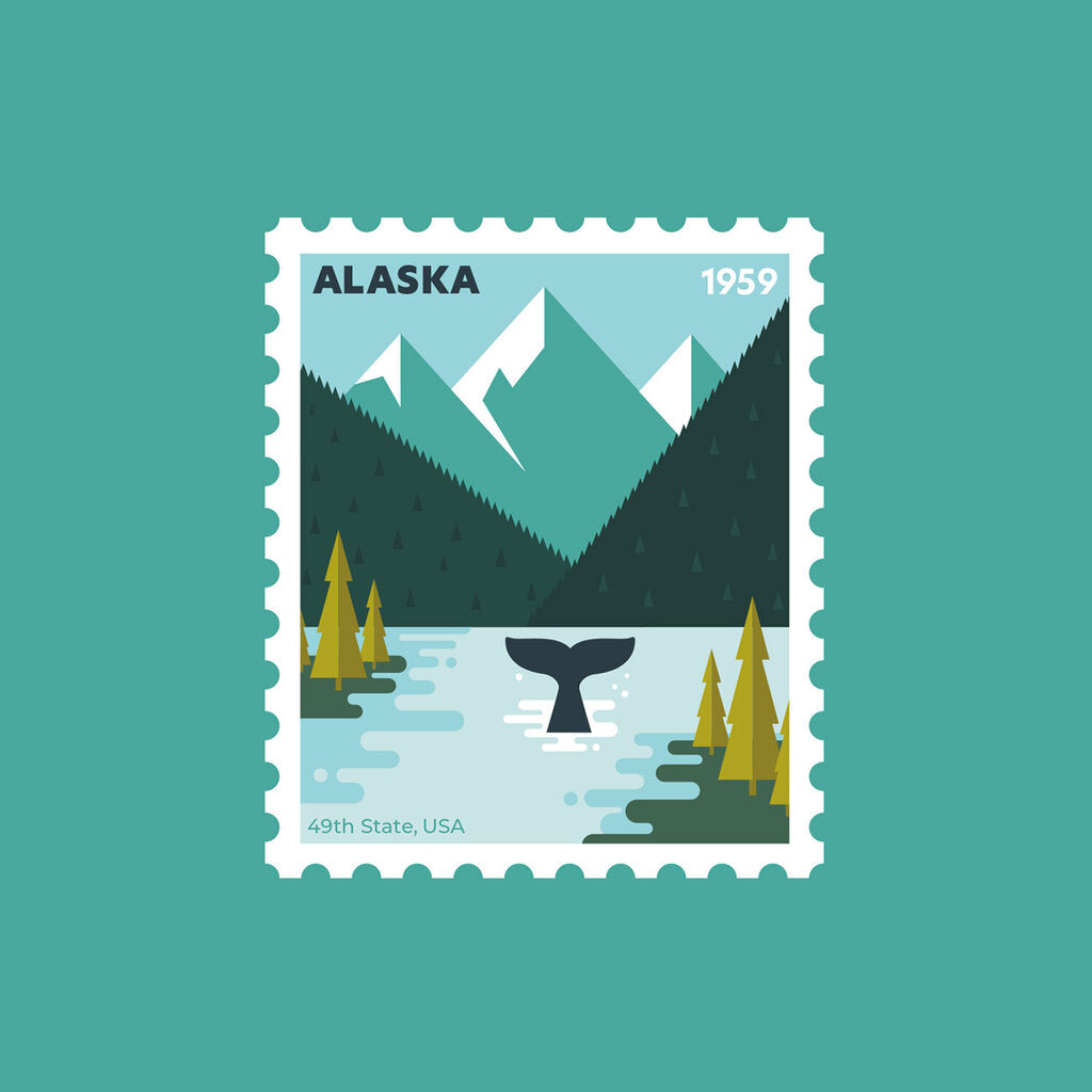 Alaska State Stamp