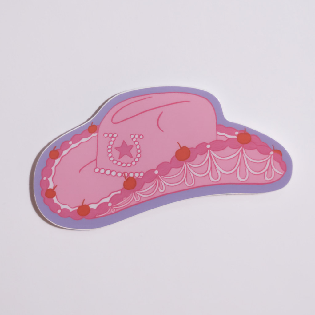 Cowgirl Cake Sticker