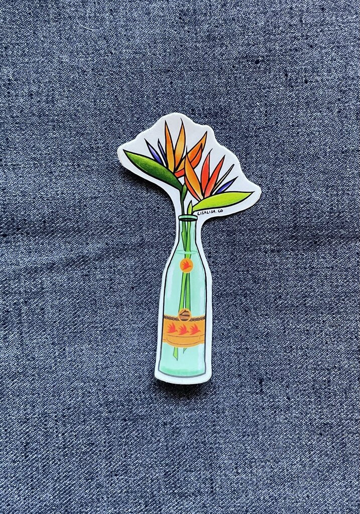 Birds of Paradise Topo Sticker