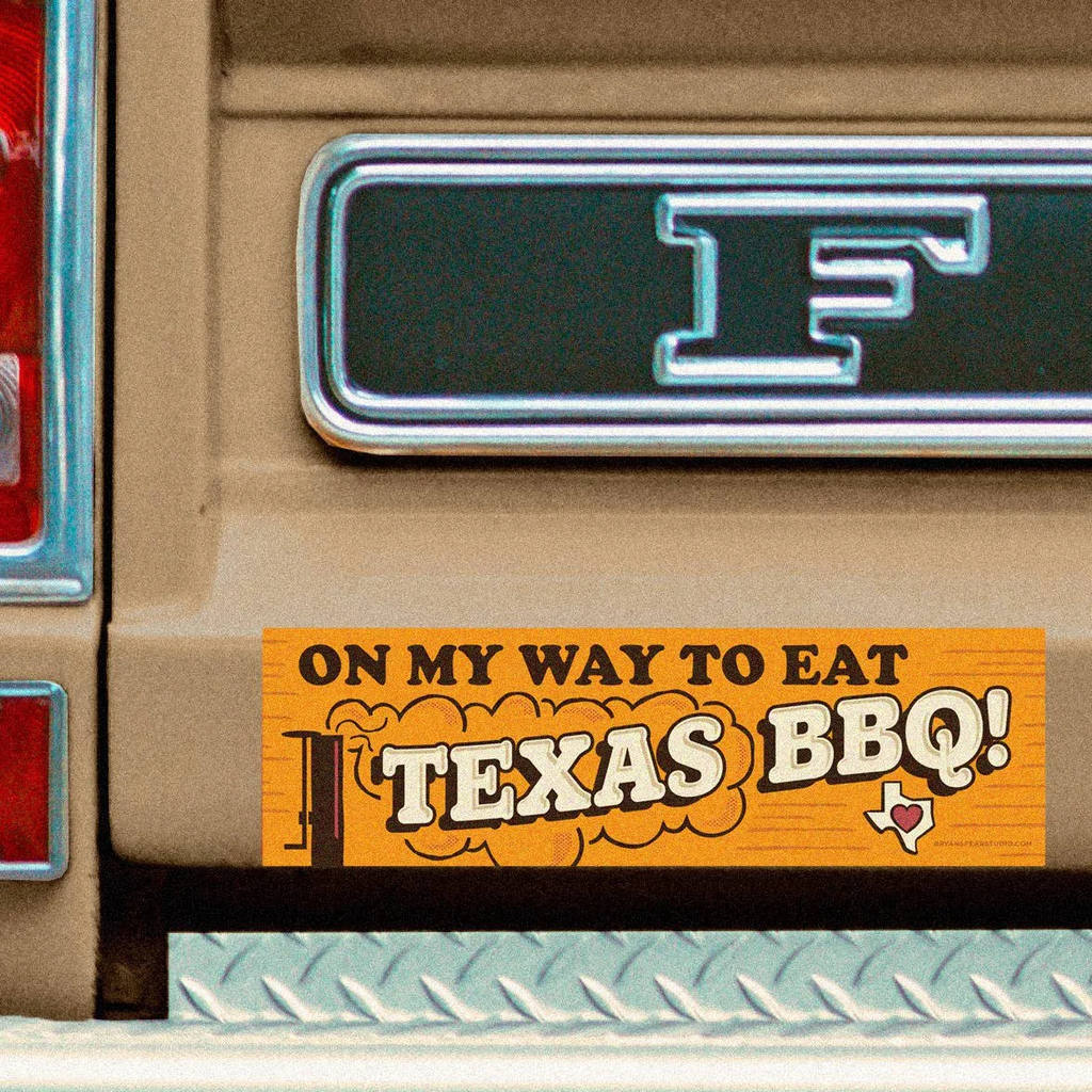 On My Way to Eat Texas BBQ Sticker