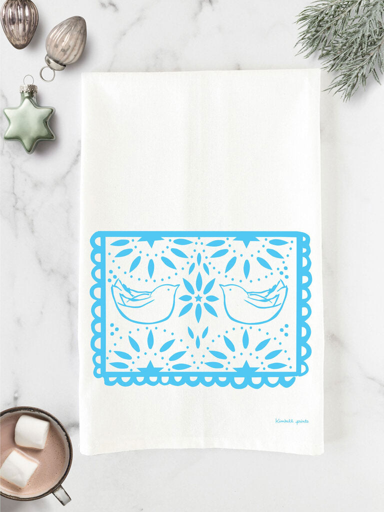 Papel Picado Doves Tea Towel