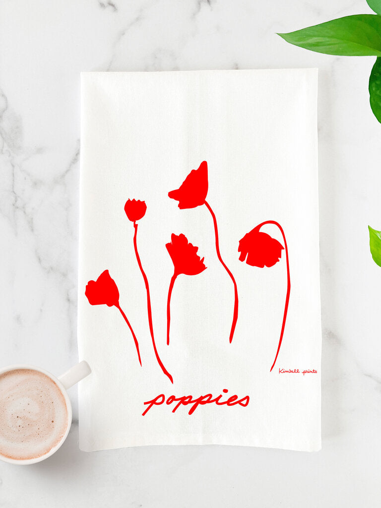 Poppies Tea Towel