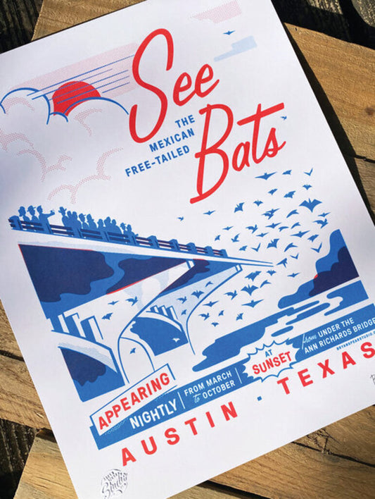 Austin Bats Print