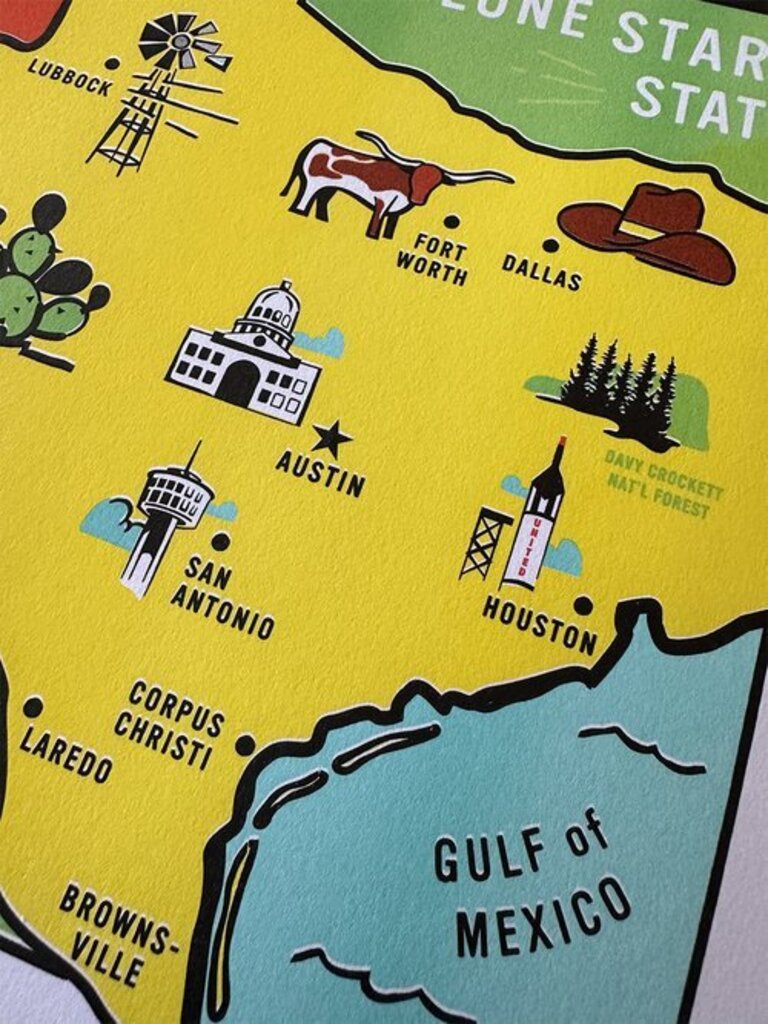 Texas Cities Print