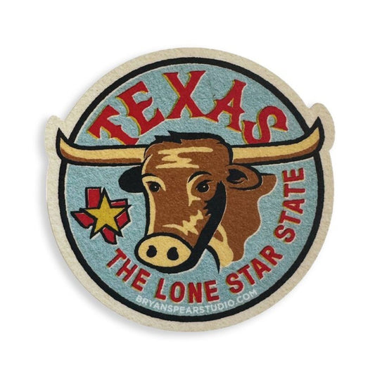 Texas Lone Star State Cow Sticker