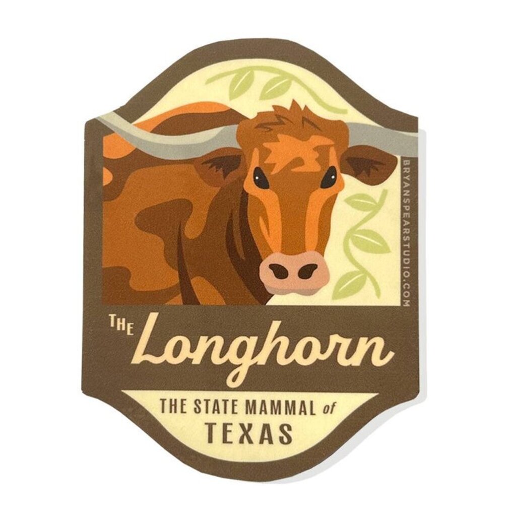 Texas Symbols: Longhorn Sticker