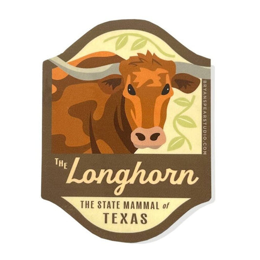Texas Symbols: Longhorn Sticker