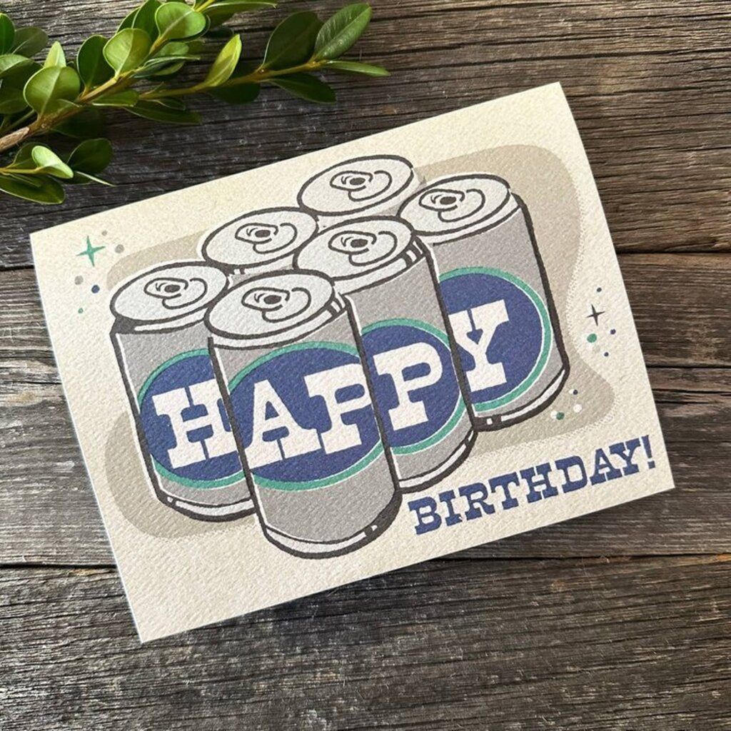 Six Pack Birthday Card