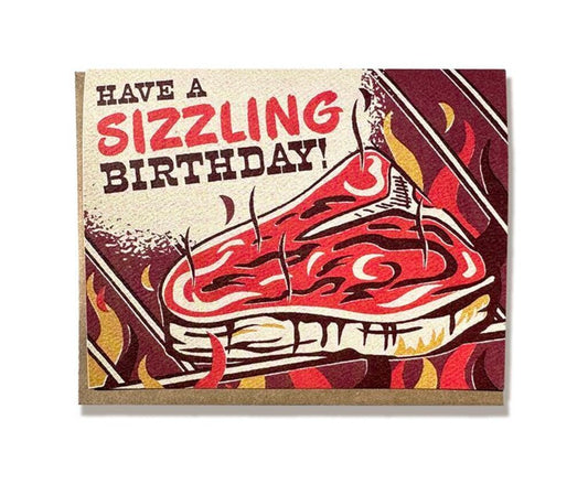 Sizzling Steak Birthday Card