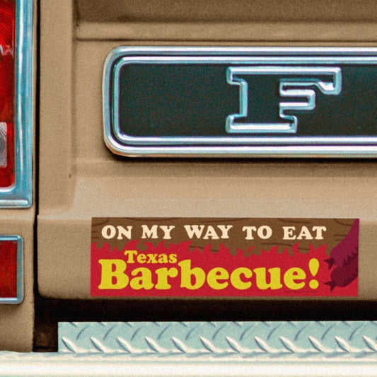 On My Way to Eat Texas BBQ Sticker