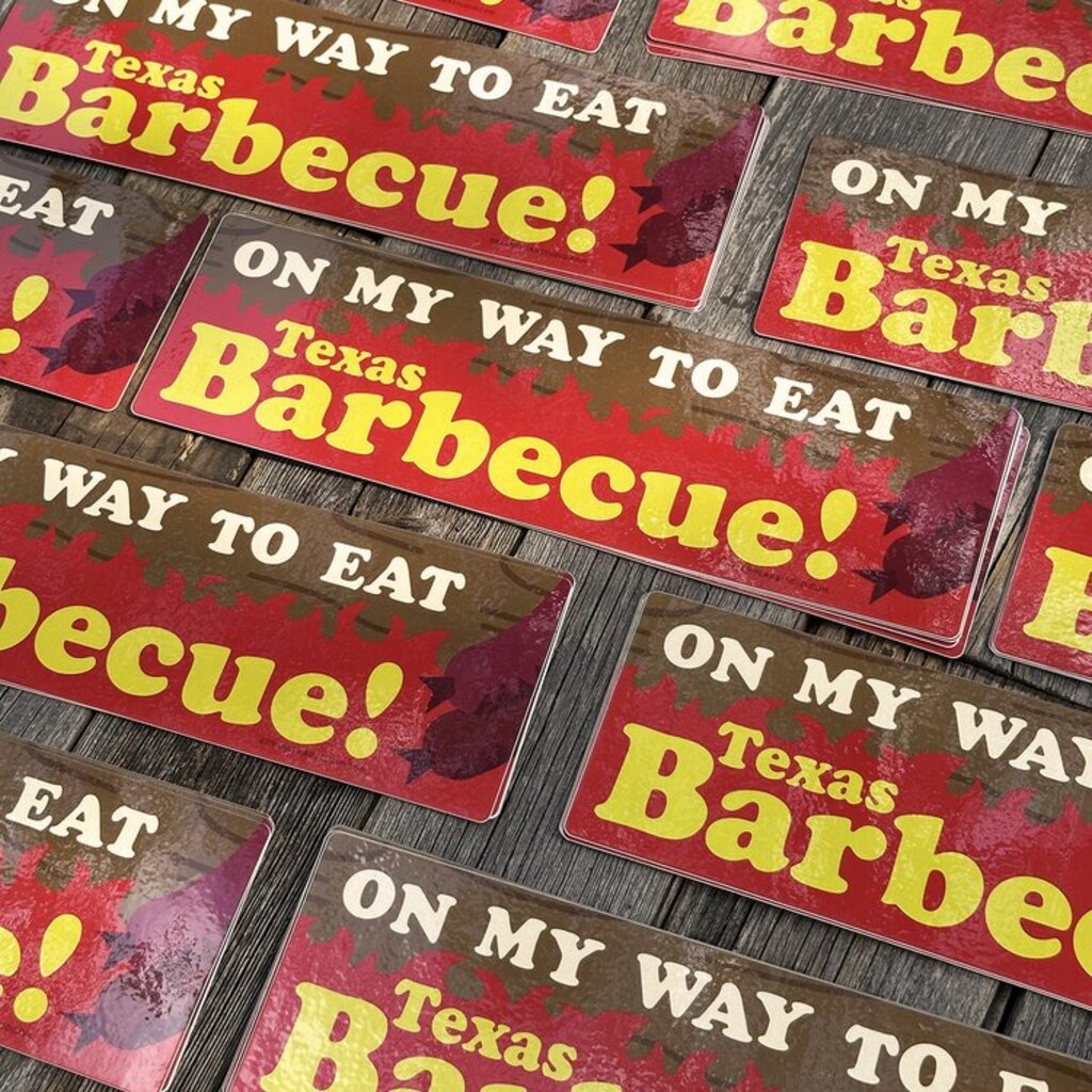 On My Way to Eat Texas BBQ Sticker