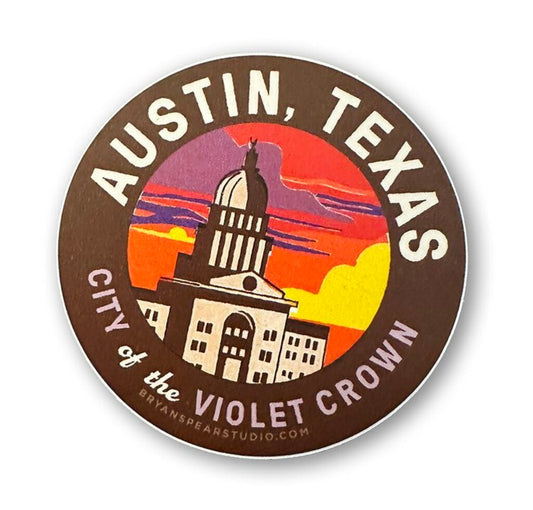 City of the Violet Crown Sticker