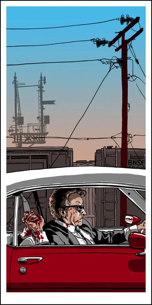 Mr. Orange Dying in a 1972 Pontiac Lemans Coup Convertible