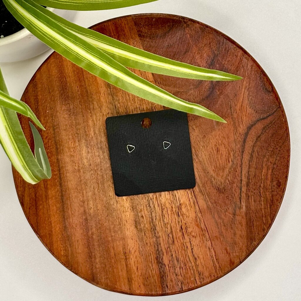 Sterling Silver Open Triangle Earrings