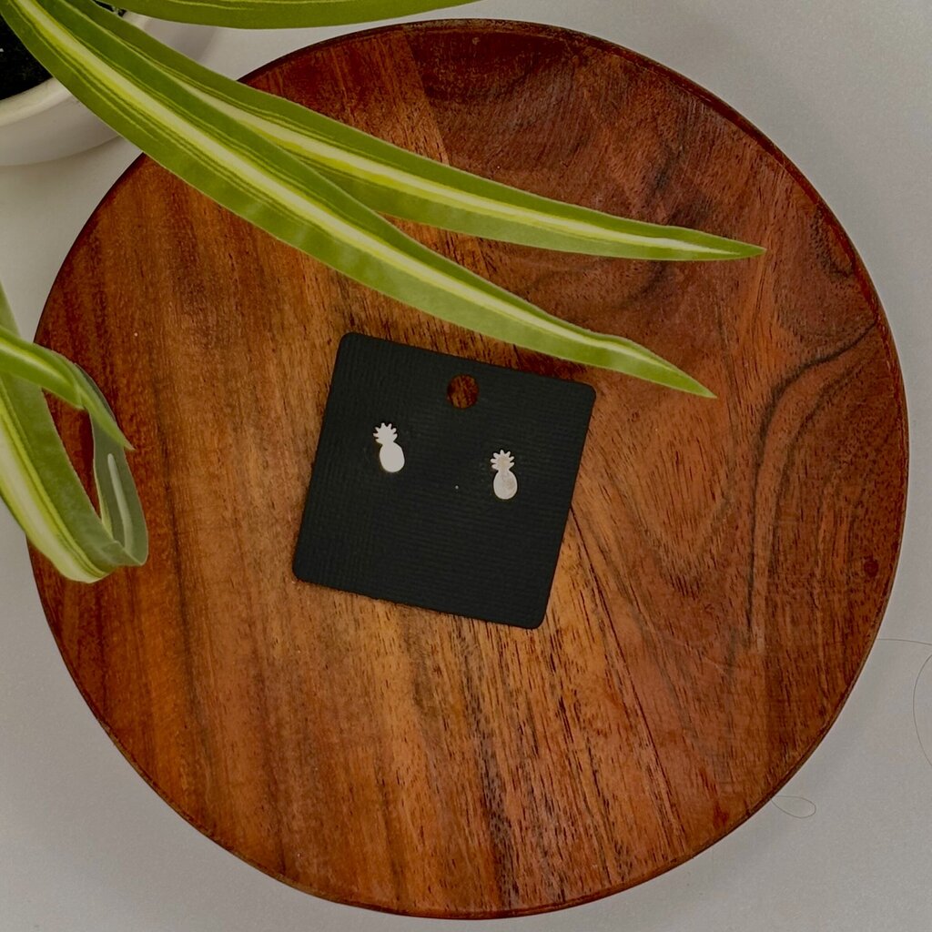Sterling Silver Pineapple Earrings