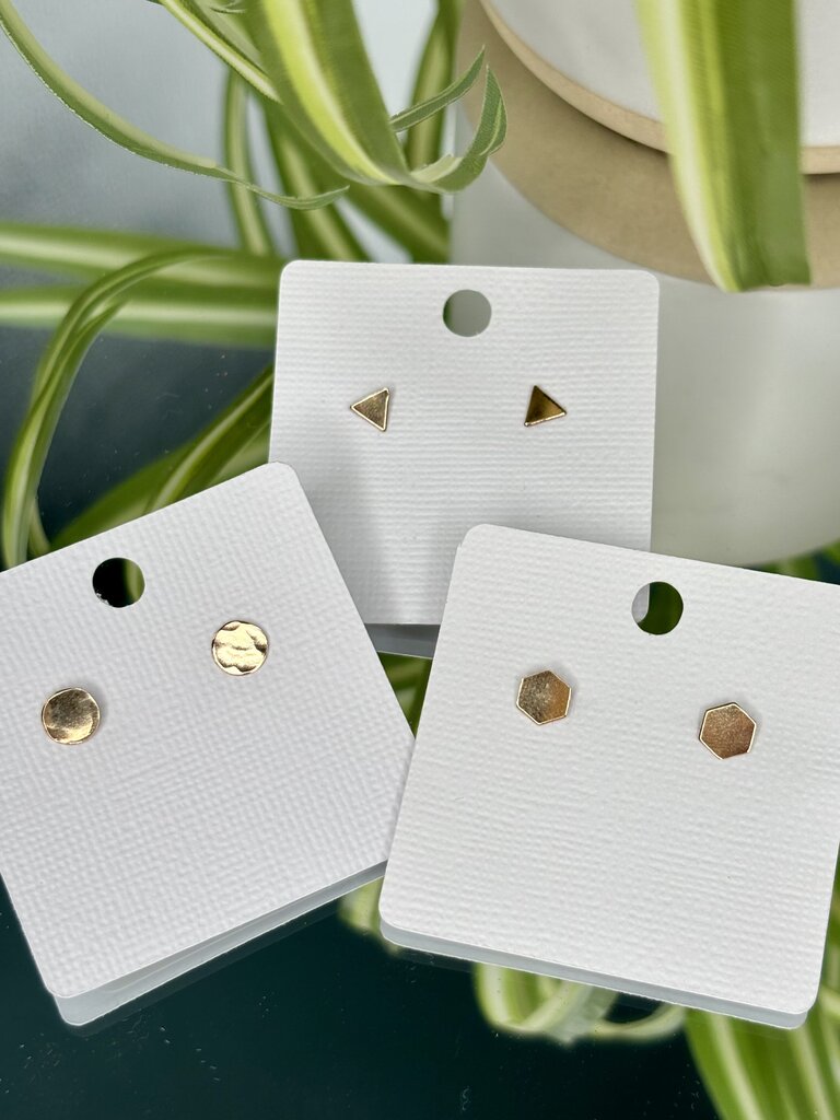 Gold-Filled Hammered Disc Earrings