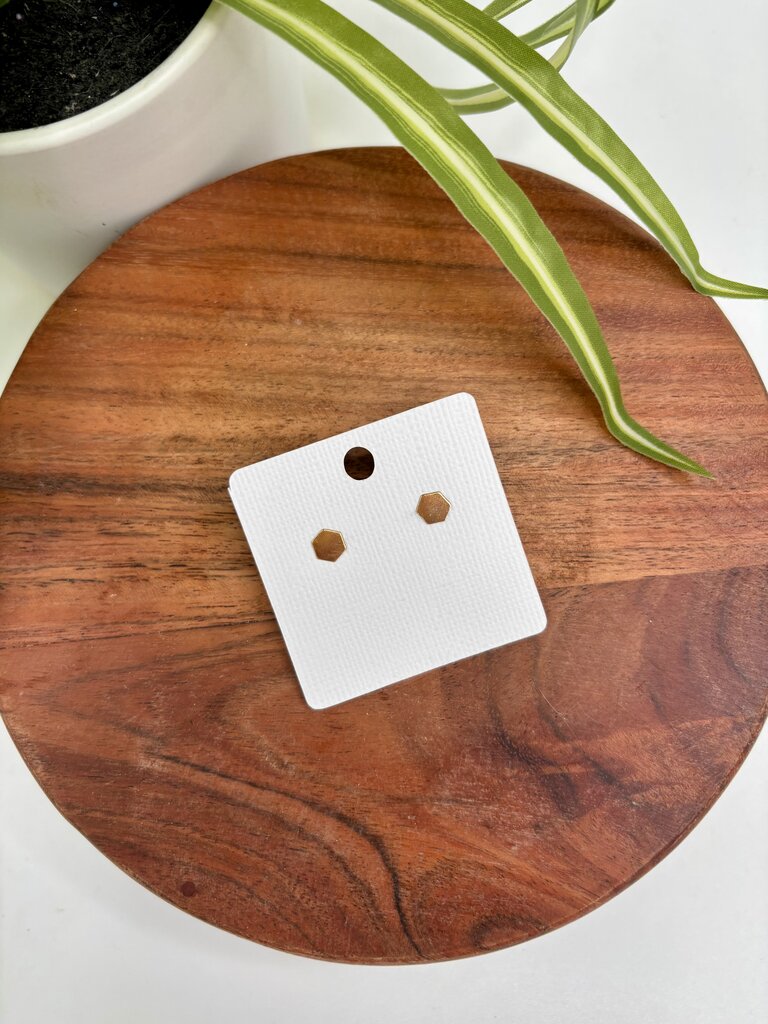 Gold-Filled Hexagon Earrings