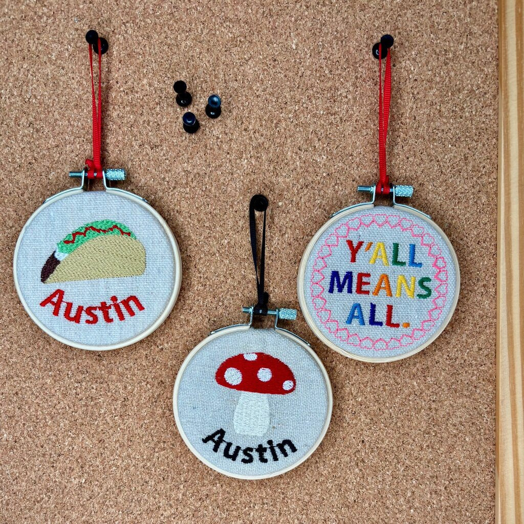 Y'all Means All Embroidered Hoop