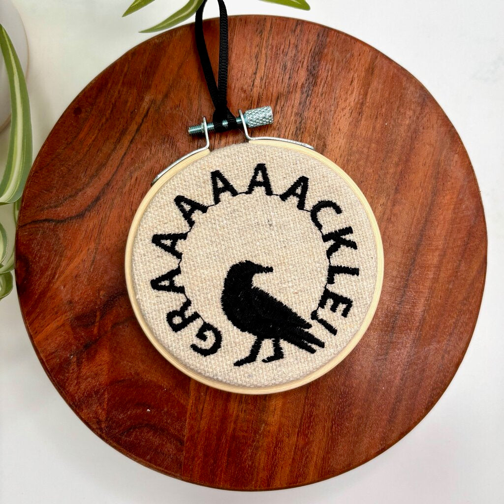 Grackle Embroidered Hoop