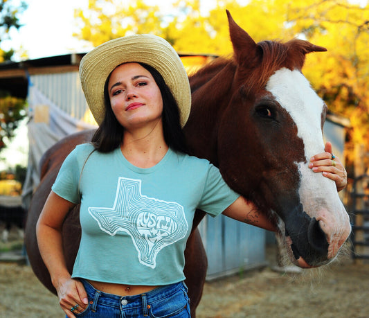 Heart of TX Cropped Tee