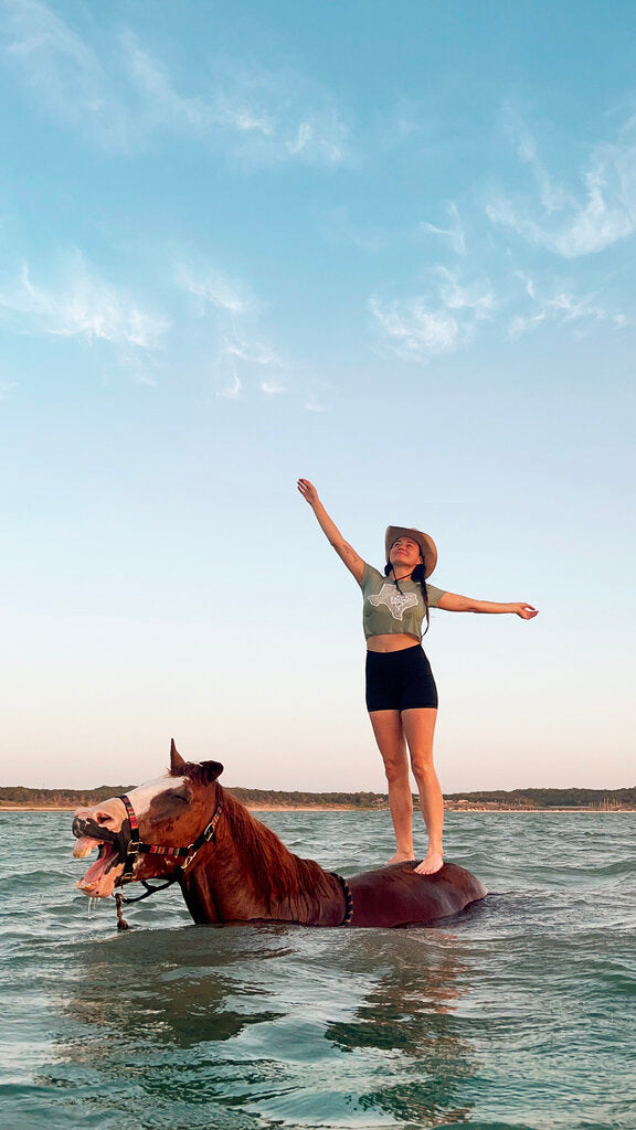 Heart of TX Cropped Tee