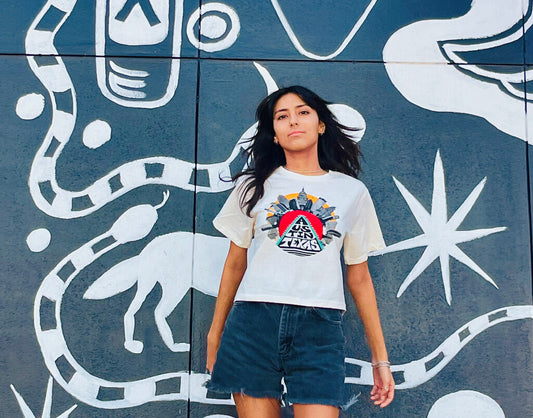 Austin Skyline Cropped Tee