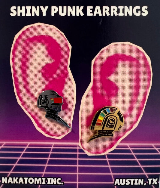 Shiny Punk Enamel Earrings