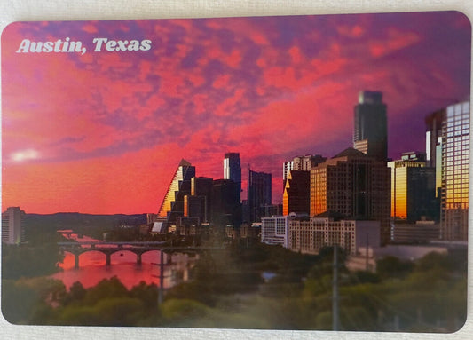 Mini Skyline (Pink) Magnet