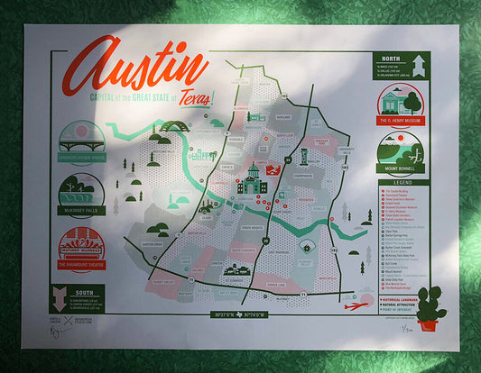 Landmarks of Austin Map