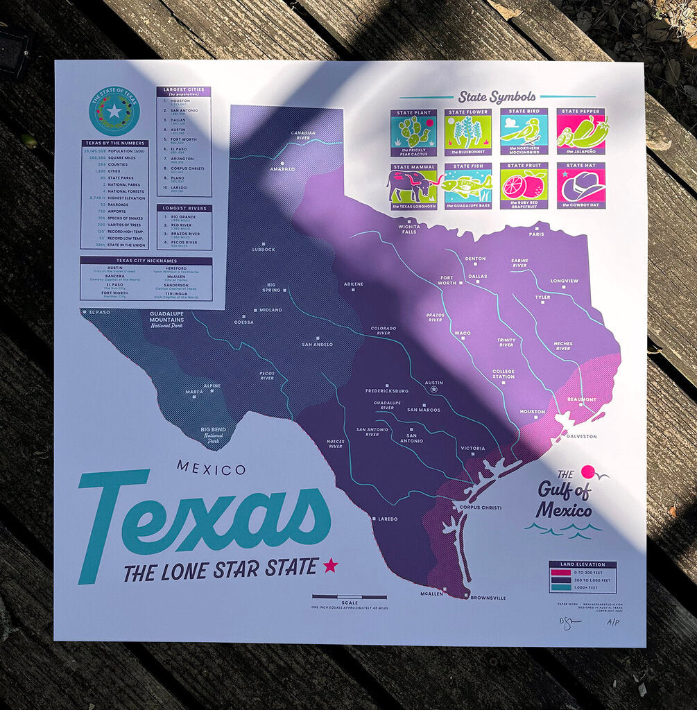Texas Map (Fiesta Edition)