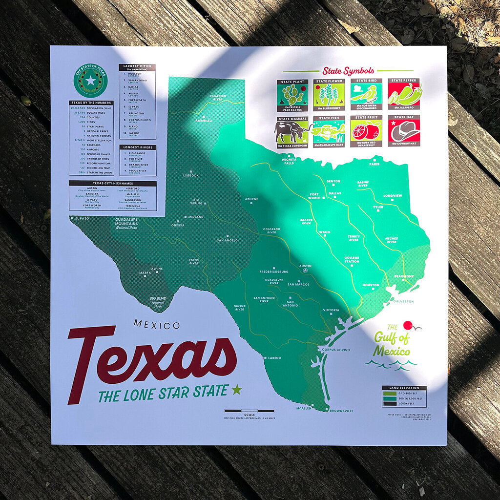 Texas Map (Mineral Edition)