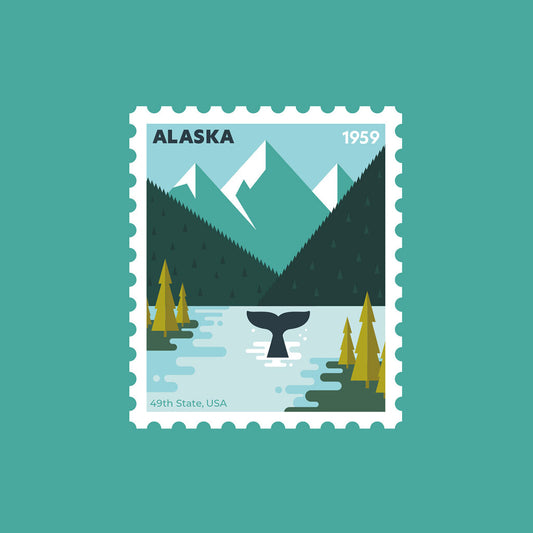 Alaska State Stamp