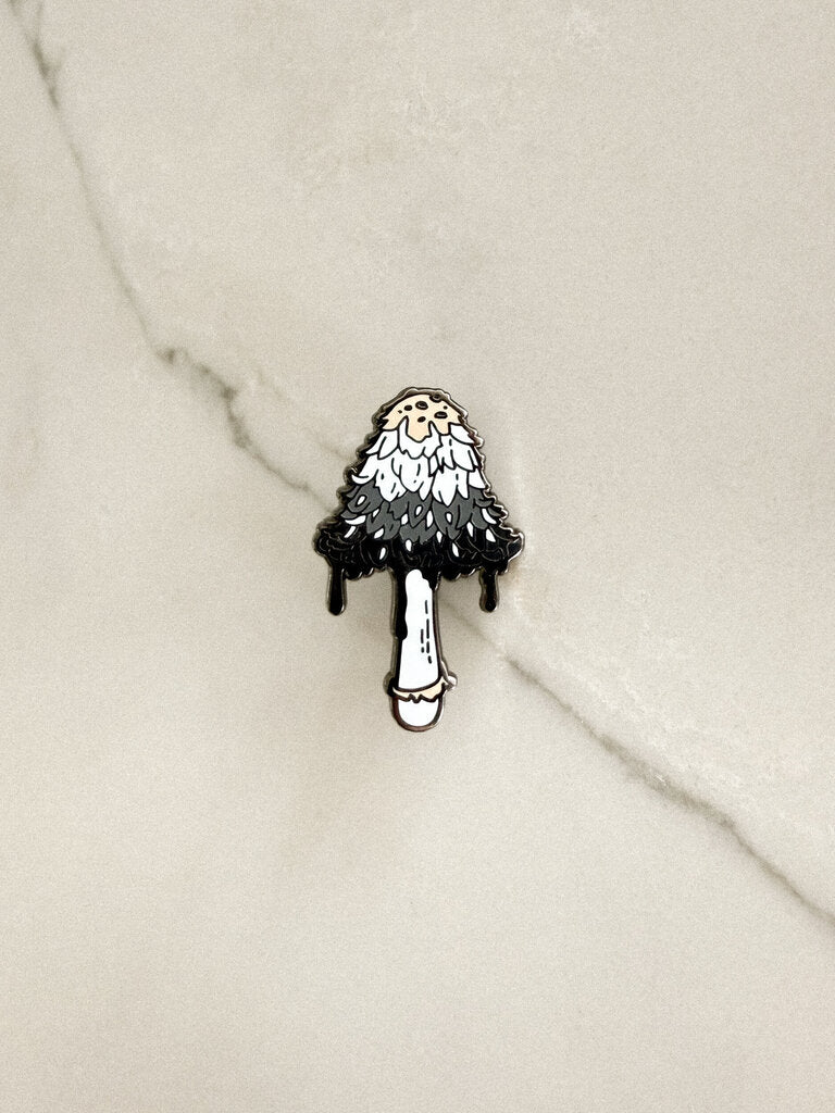 Inky Cap Mushroom Pin