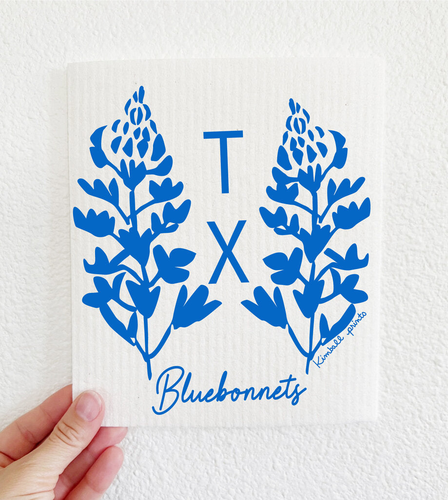 Swedish Dishcloth - Bluebonnets