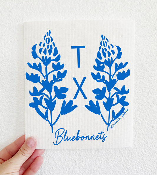 Swedish Dishcloth - Bluebonnets
