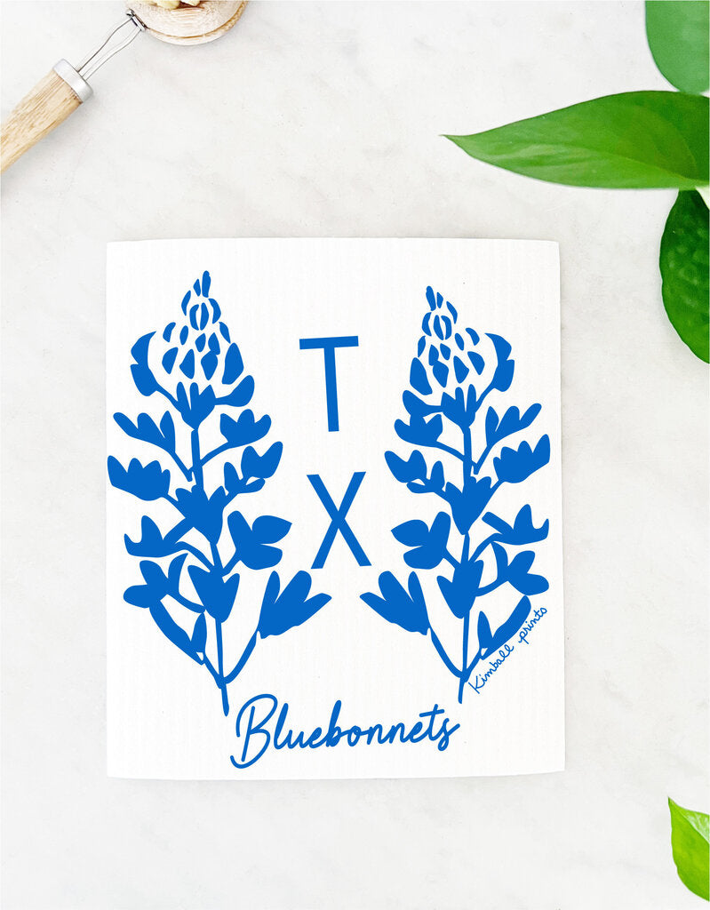 Swedish Dishcloth - Bluebonnets