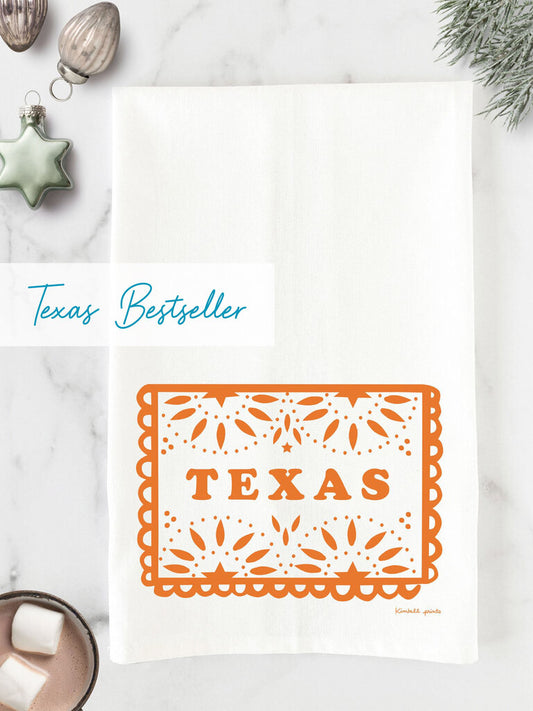 Texas Papel Picado Tea Towel