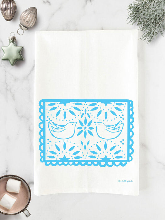Papel Picado Doves Tea Towel
