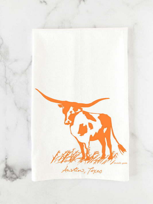 Longhorn Tea Towel