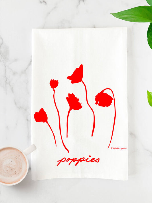 Poppies Tea Towel