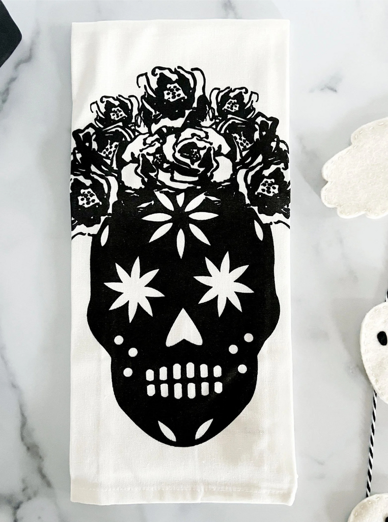 Sugar Skull Tea Towel